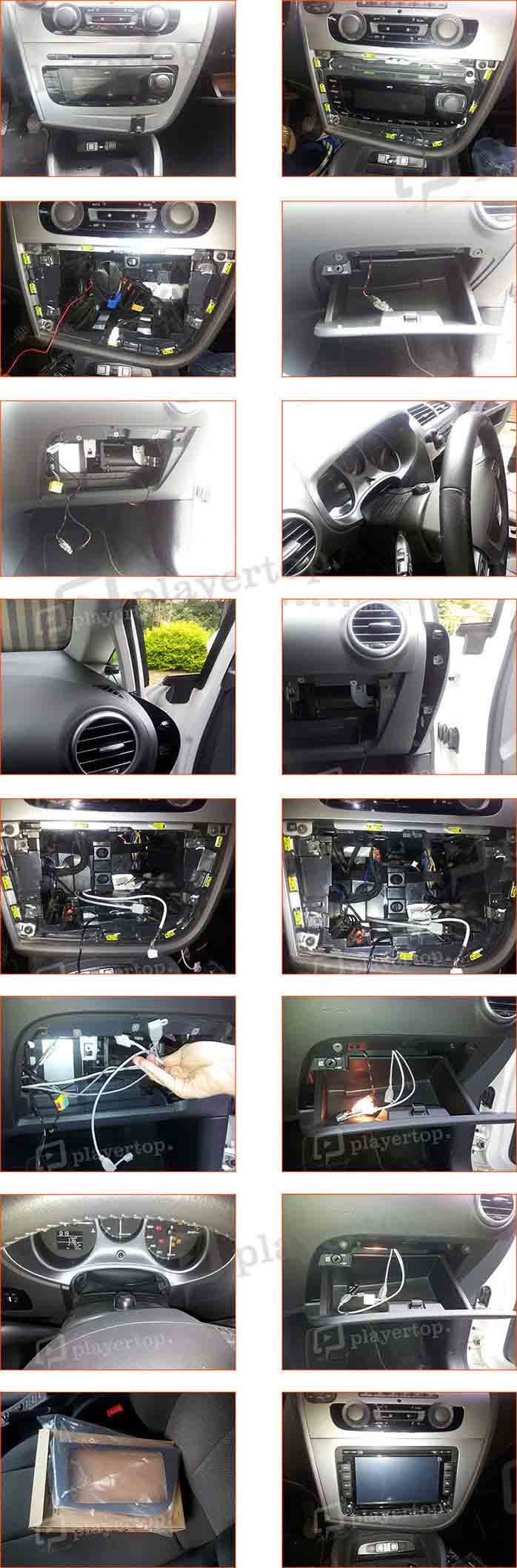 installation autoradio seat leon 2011